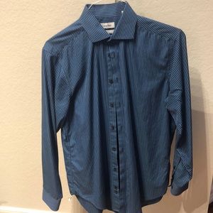 Calvin Klein Slim Fit Performance 15 1/2 Blue
